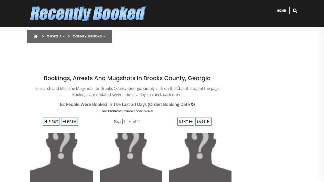 Bookings, Arrests and Mugshots in Brooks County, Georgia - Recently Booked