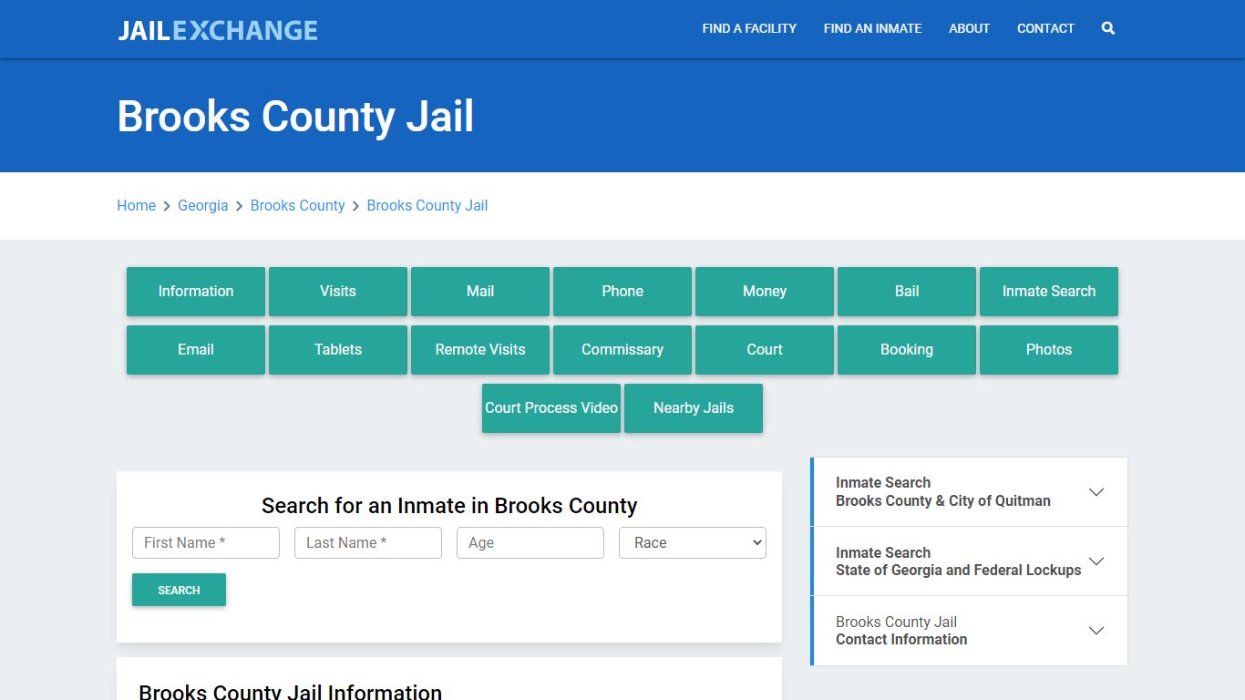 Brooks County Jail Roster Lookup, GA, Inmate Search