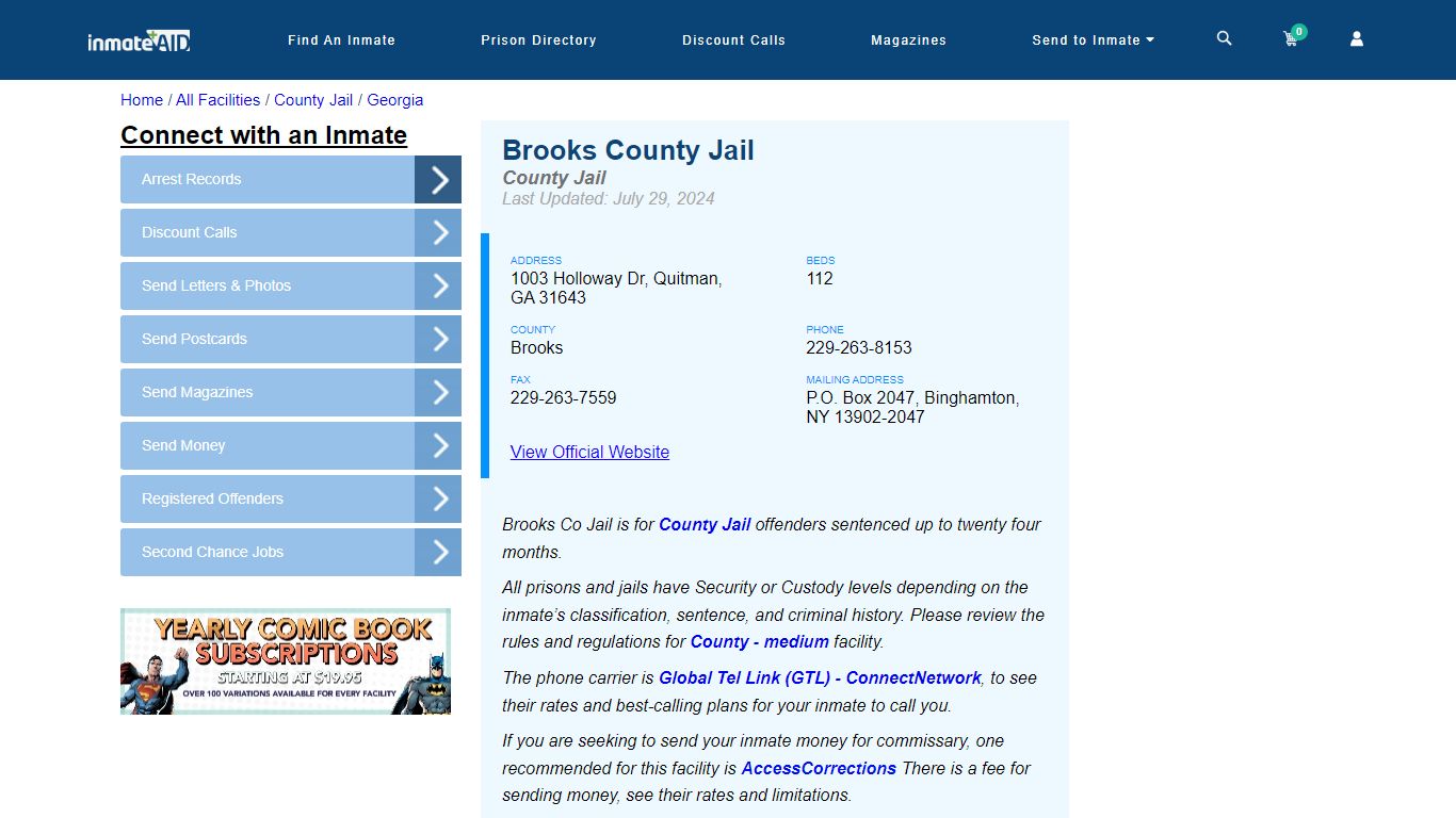 Brooks County Jail - Inmate Locator